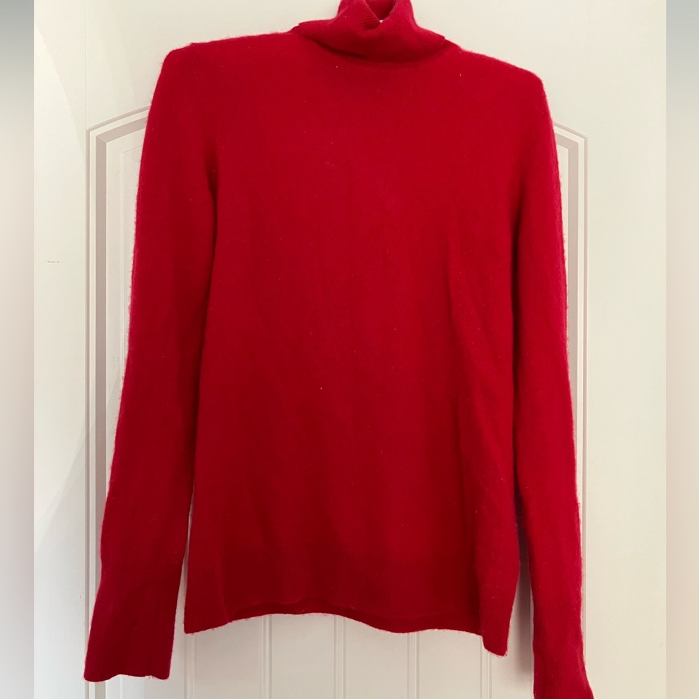 Cherry Red 100% Cashmere Sweater Size M